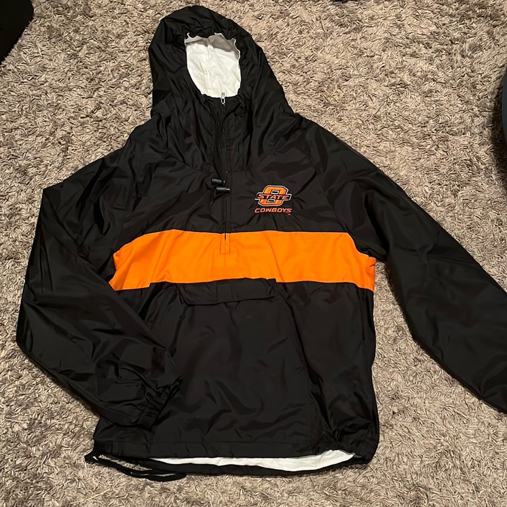 Oklahoma State quarter zip windbreaker size small